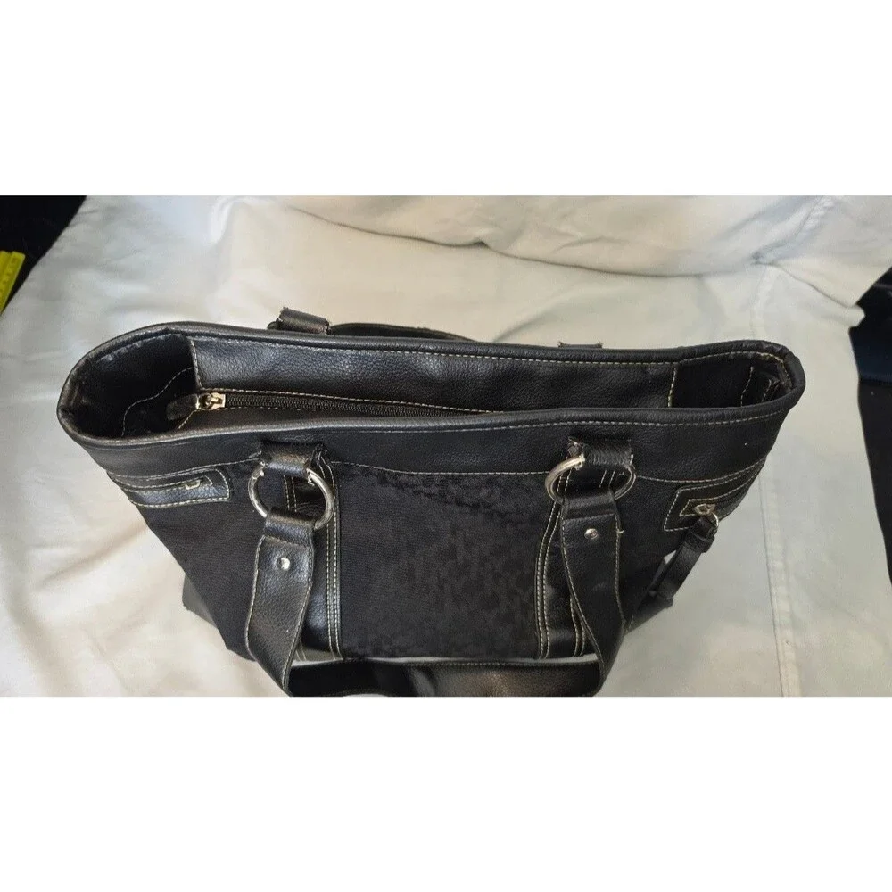NY&C New York & Company Black Logo Tote Shoulder Bag Purse Handbag